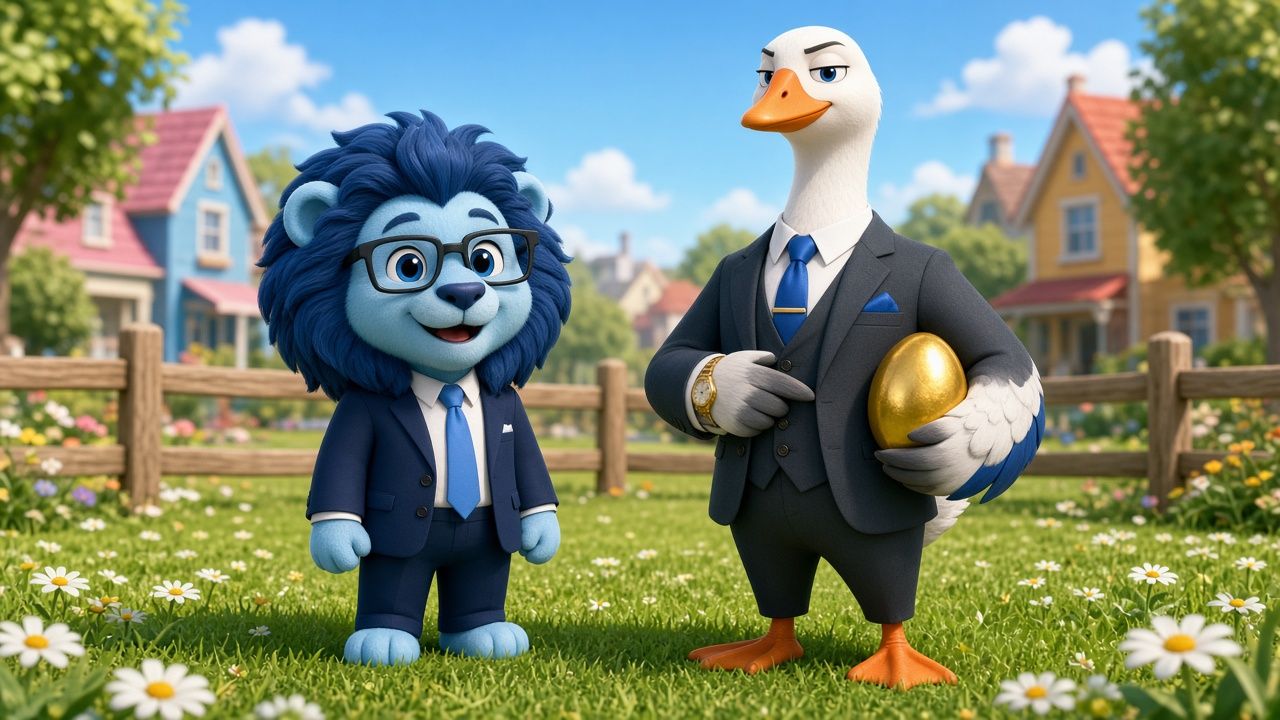 Blue Lion and Goosey Goose